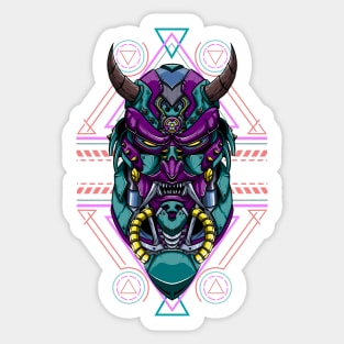 Oni Mecha on Purple Color Sticker